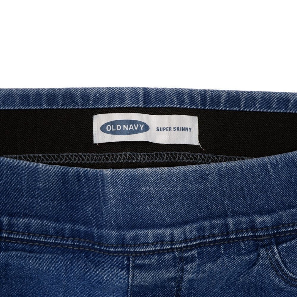 Old Navy Super Skinny Pull On Jeans Size 4 Womens Blue Stretch Measures 27x27.5 - Picture 7 of 8